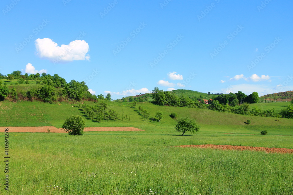 Beautiful spring landscape near the Sarajevo , Bosnia and Herzegovina