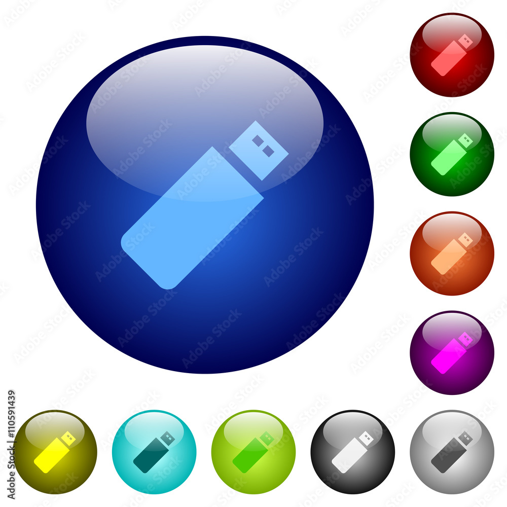 Color pendrive glass buttons Color pendrive glass buttons