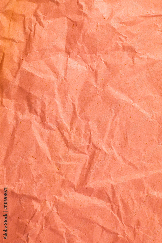 Fototapeta premium Red crumpled paper texture for background.