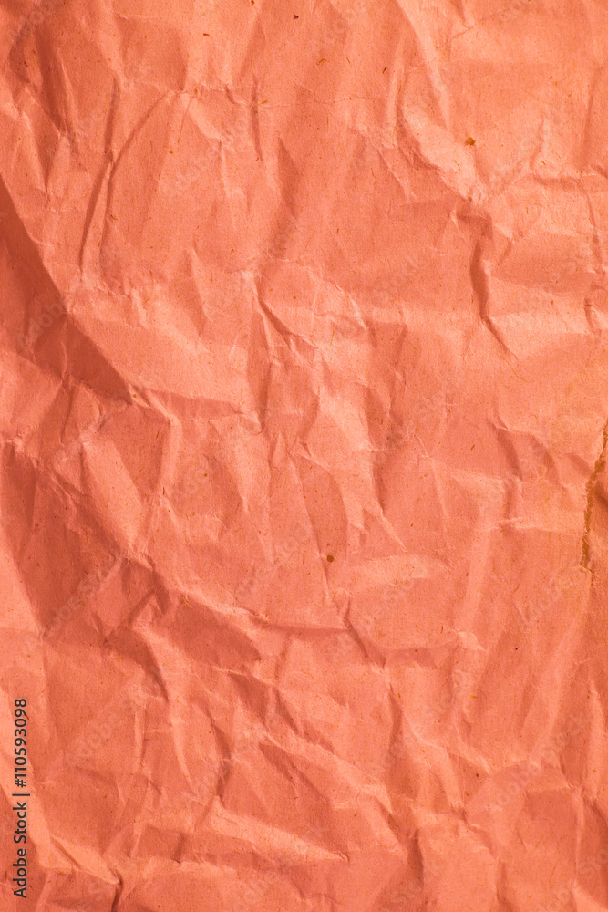 Fototapeta premium Red crumpled paper texture for background.