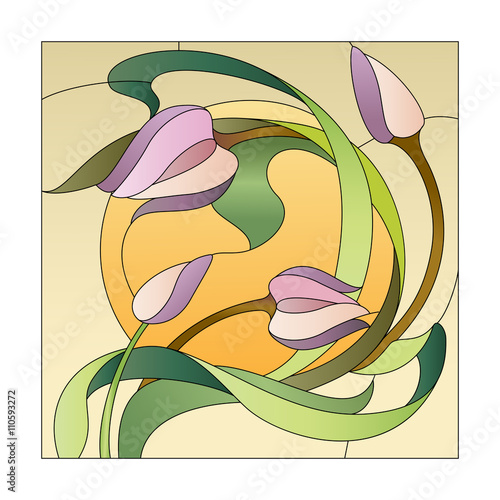 Fototapeta Naklejka Na Ścianę i Meble -  stained glass pattern