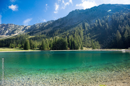 Mountain Lake at Nebelhorn with clear Water