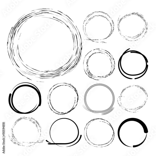 hand drawn circles