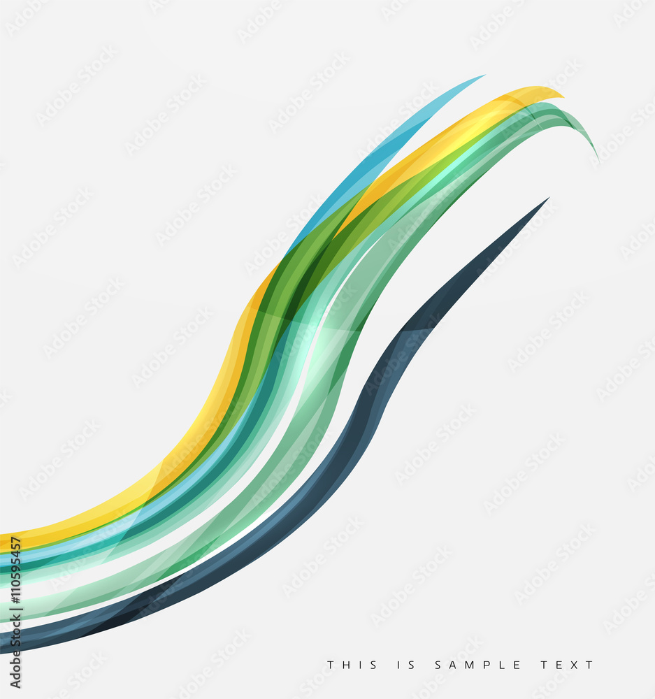 Color stripes with shiny light effects, wave line abstract background Color stripes with shiny light effects, wave line abstract background