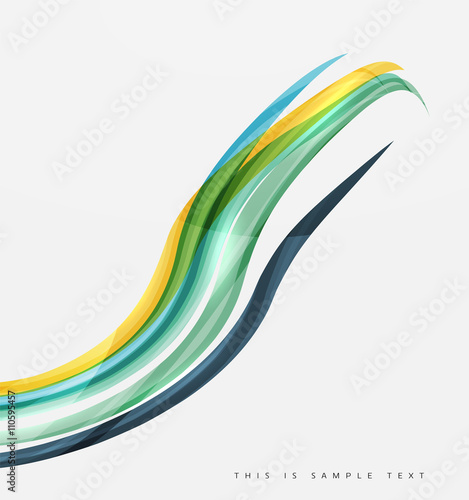 Color stripes with shiny light effects, wave line abstract background