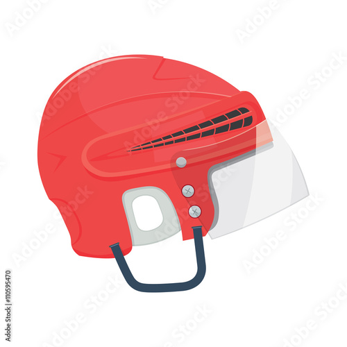Hockey Helmet vector illustration isolated on a white background