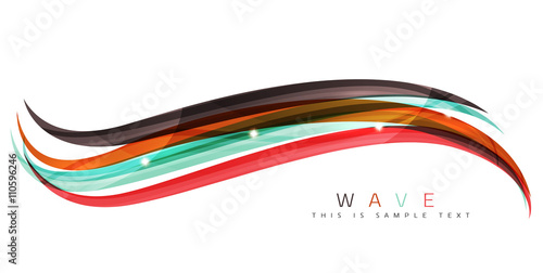 Colorful stripes wave composition  business template