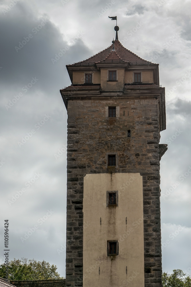 Old tower in Rothenburg