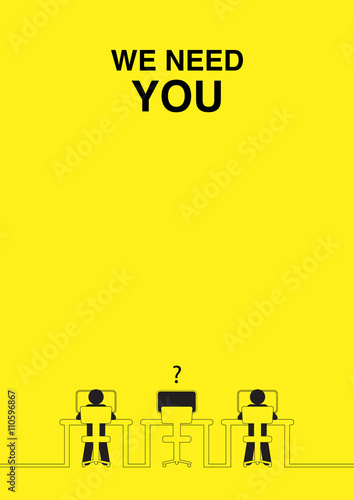 We Need You, Job vacancy, new recruitment, trainee, occupation