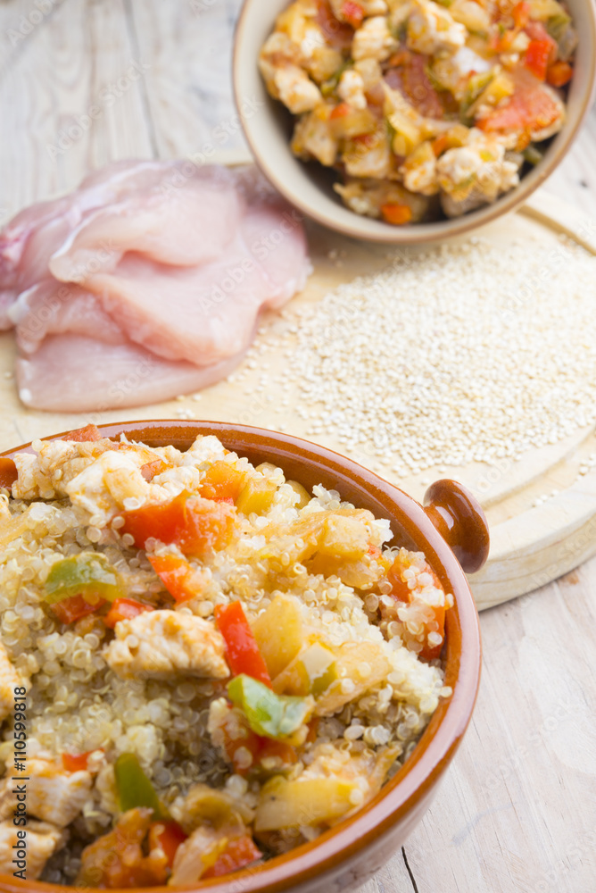 Bowl of quinoa with vegetables Bowl of quinoa with vegetables