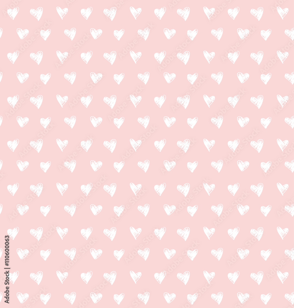 tender pale color heart seamless pattern