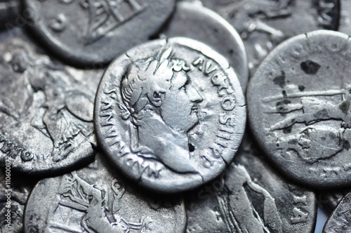 Authentic silver denarius photo