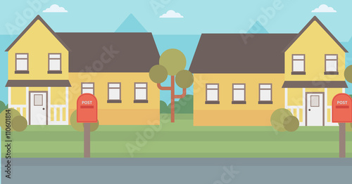 Background of suburban house.