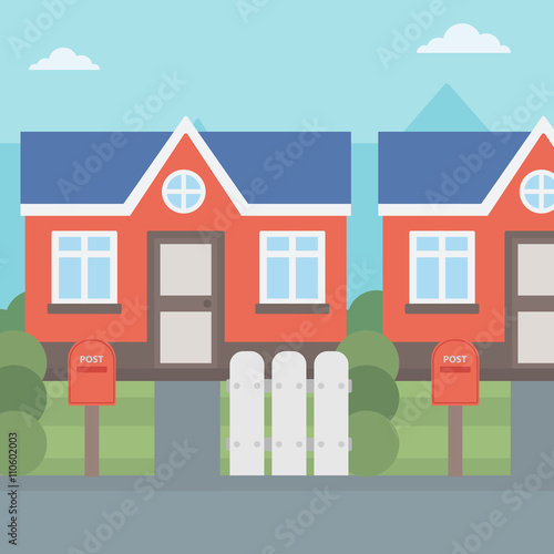 Background of suburban house.