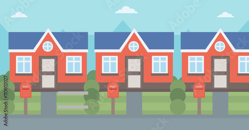 Background of suburban house.
