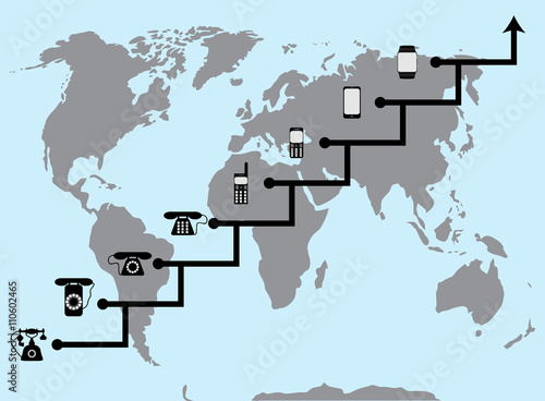 Stepwise evolution of technology
