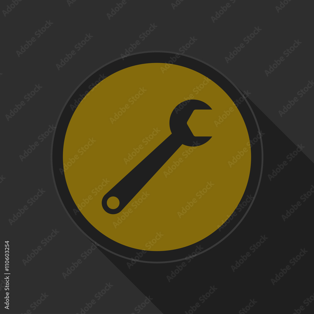 dark gray and yellow icon - spanner dark gray and yellow icon - spanner