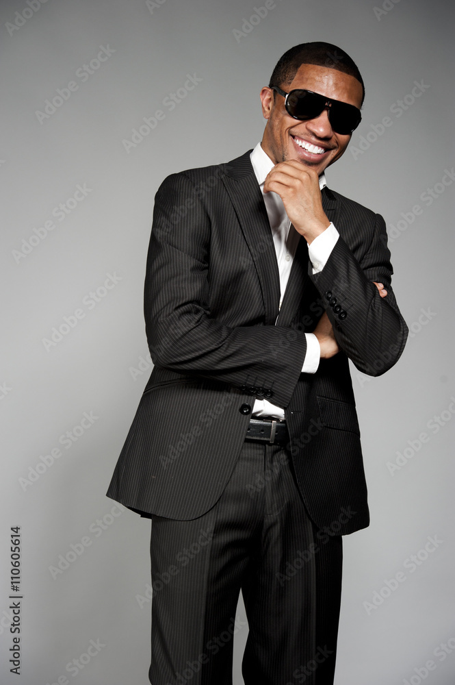 Happy Attractive African American Male Happy Attractive African American Male