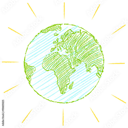 Retro poster with Earth