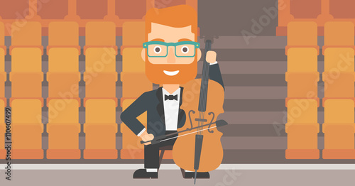 Man playing cello.