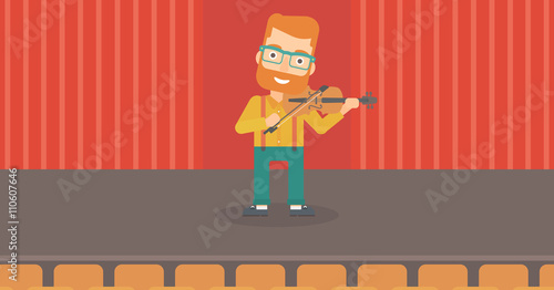 Man playing violin.