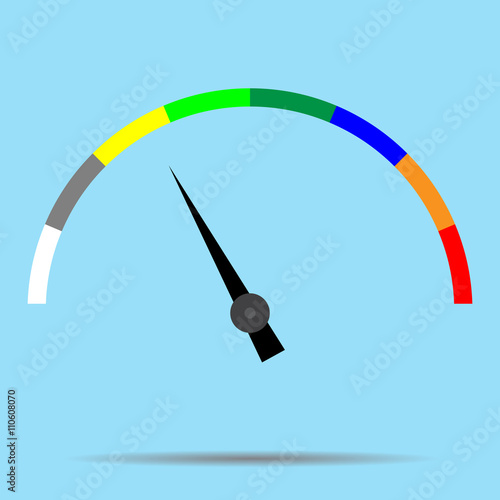 Indicator color spectrum barometer full vector