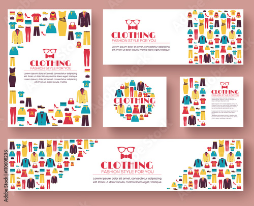 Fashion clothing infographics template concept. Icons design for your product or design, web and mobile applications
