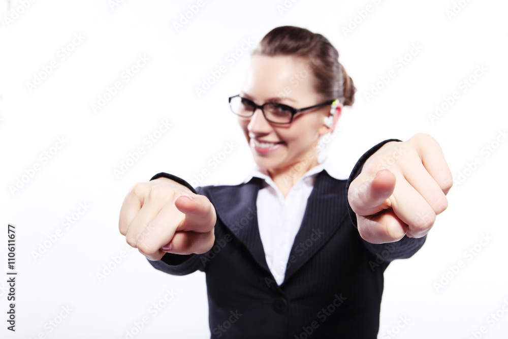 Portrait of a business lady in glasses Portrait of a business lady in glasses