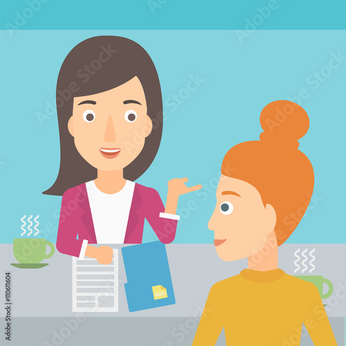 Woman during tv interview.
