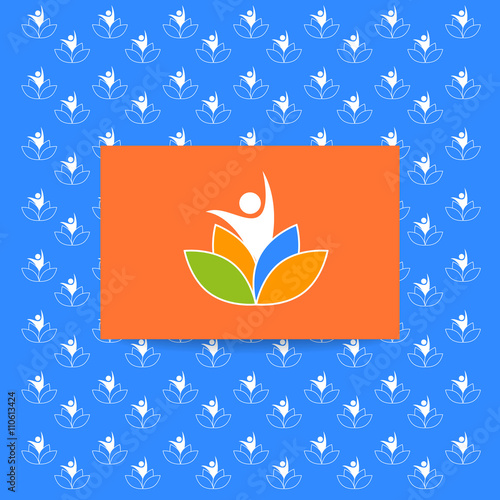 yoga lotos logo template