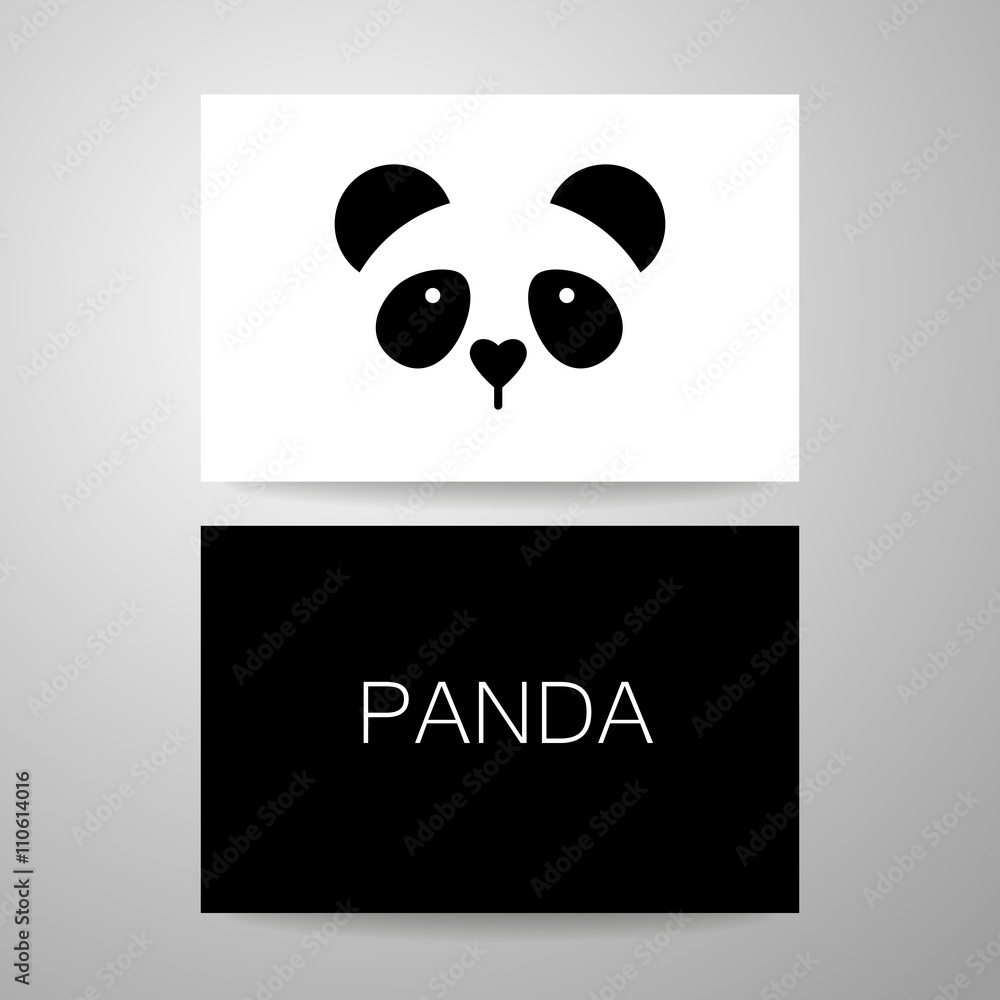 Fototapeta premium panda bear template