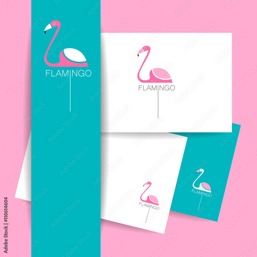 Fototapeta premium flamingo bird sign