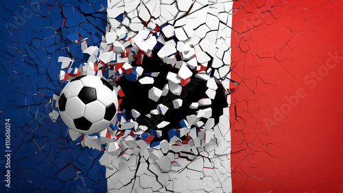 Fototapeta Naklejka Na Ścianę i Meble -  3d rendering Flag of France