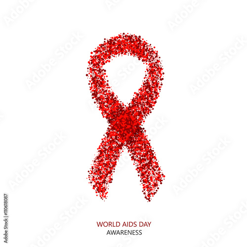 Vector modern AIDS awareness circles desigen
