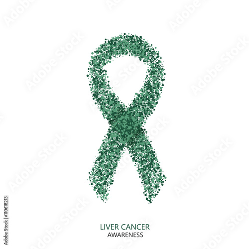 Vector modern liver cancer awareness circles desigen