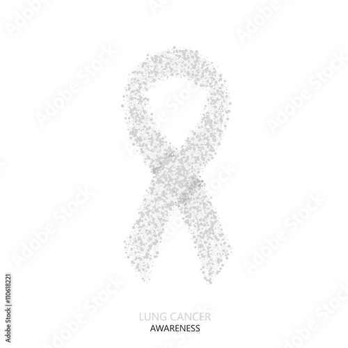 Vector modern lung cancer awareness circles desigen.