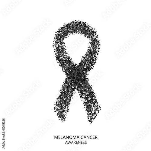 Vector modern melanoma cancer awareness circles desigen