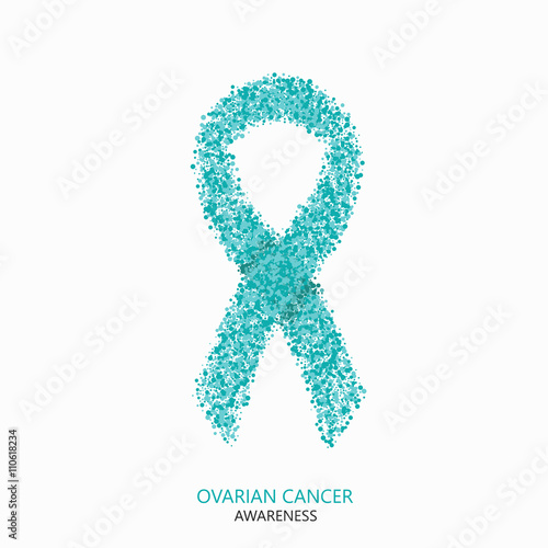 Vector modern ovarian cancer awareness circles desigen