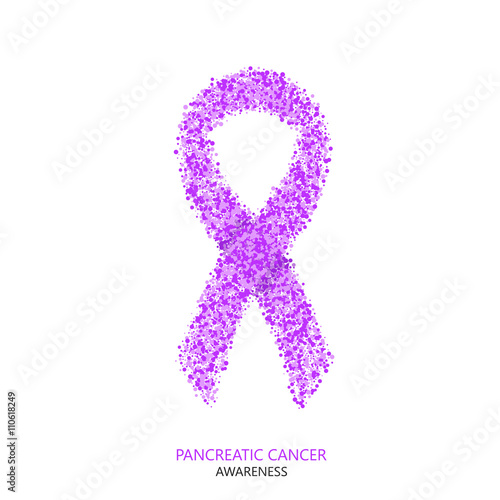 Vector modern pancreatic cancer awareness circles desigen.