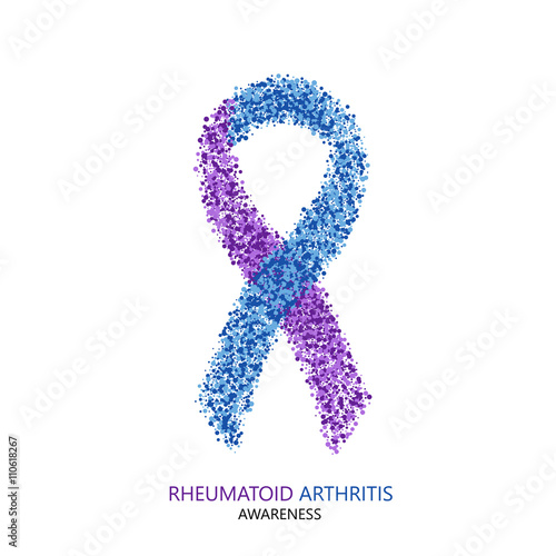 Vector modern rheumatoid arthritis awareness circles desigen. 