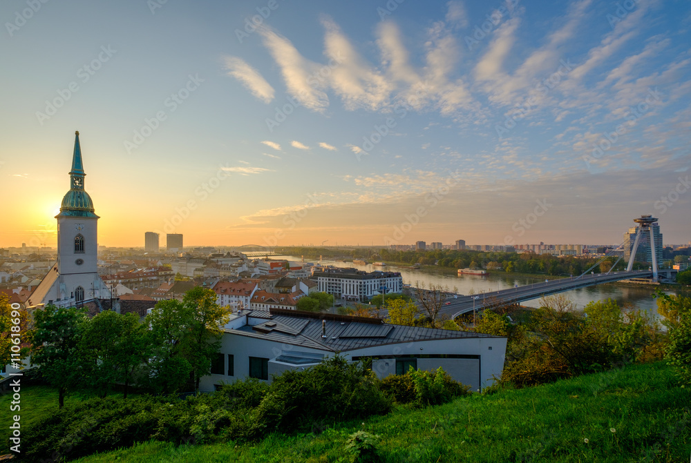 Bratislava, Slovakia landscape at sunrise