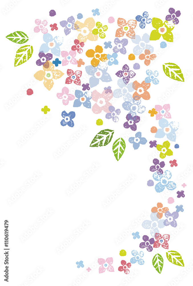 カラフルな花の飾りイラスト素材 Stock Vector Adobe Stock