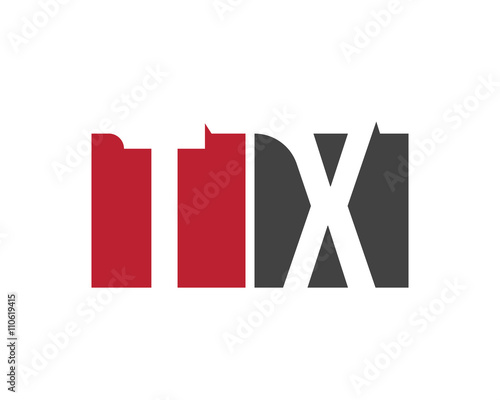 TX red square letter logo for xray, exchange, extreme, exercise