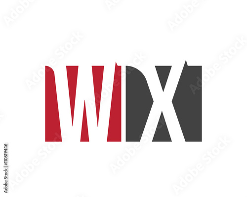 WX red square letter logo for xray, exchange, extreme, exercise