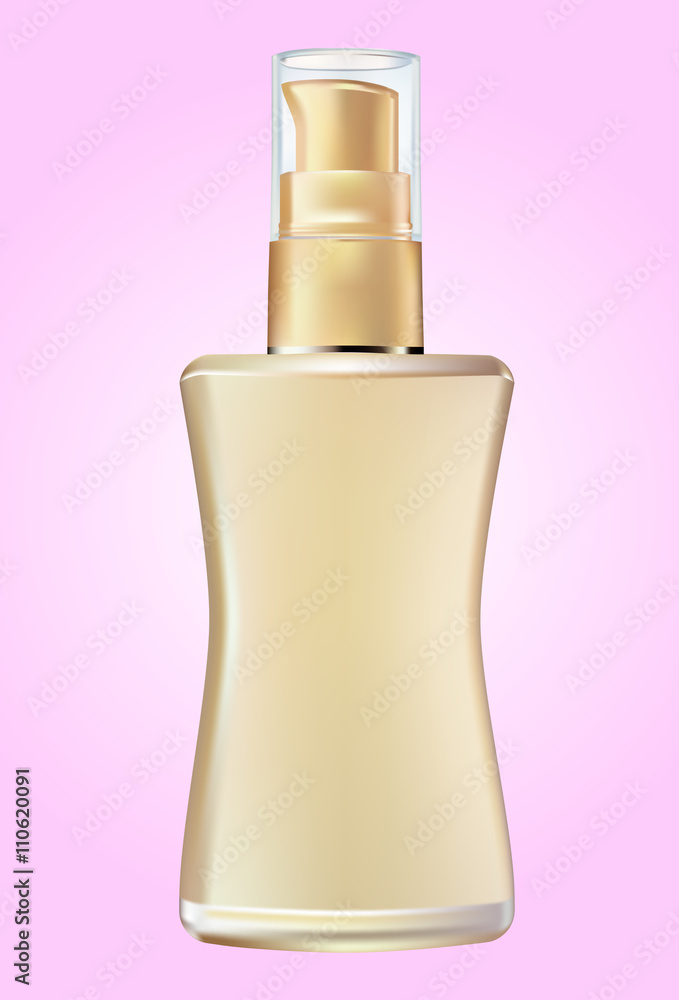 cosmetic products bottle on pink background. cosmetic products bottle on pink background.