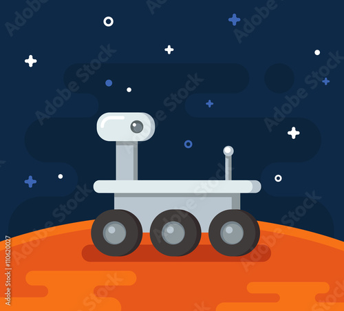 Mars exploration illustration