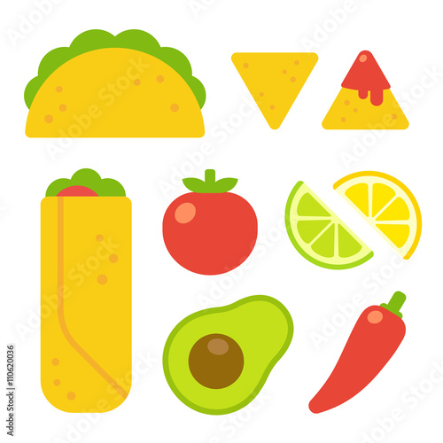 Mexican food set
