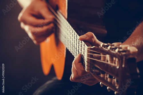 Closeup on musical instrument. photo