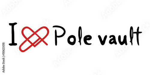 Pole vault love icon