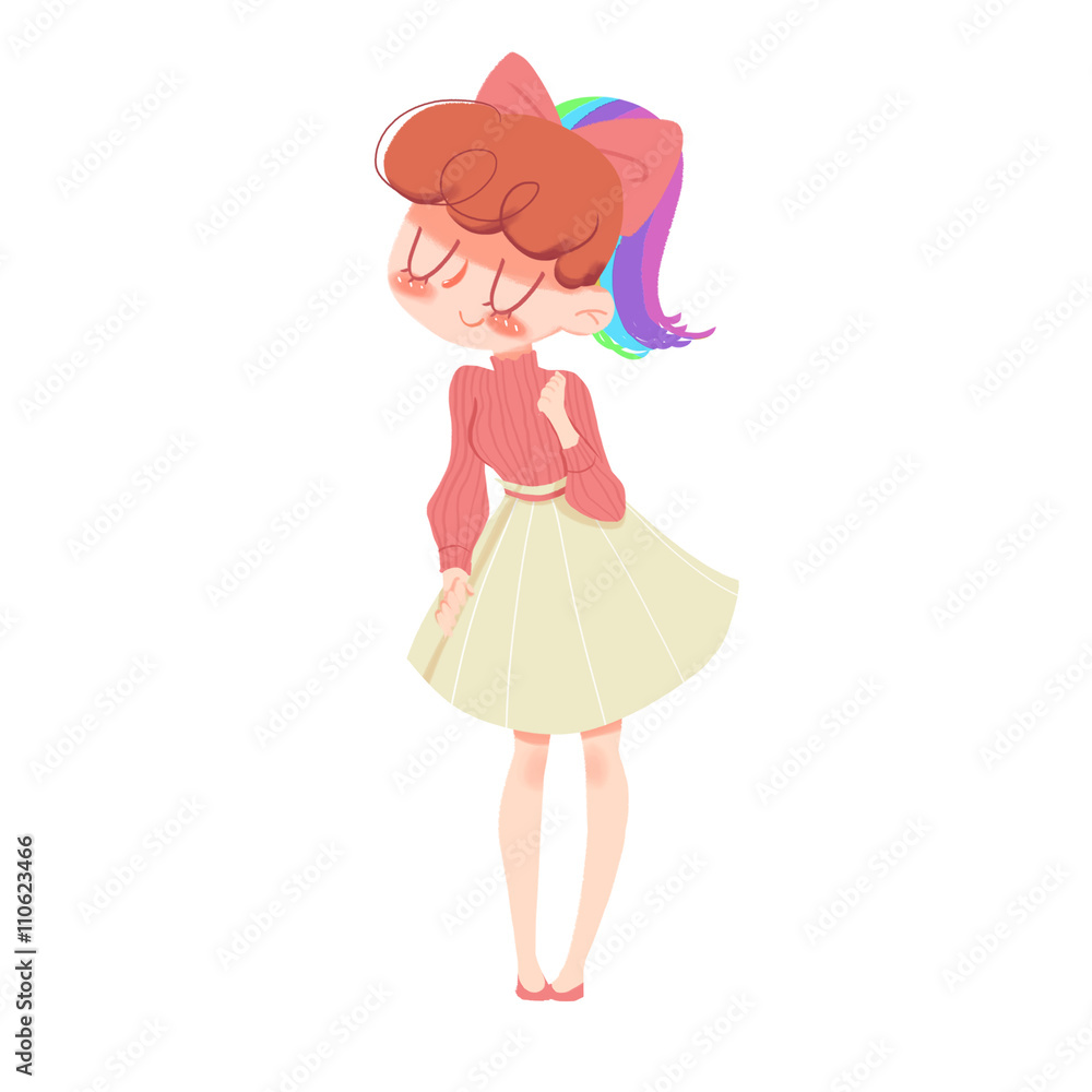 Creative Illustration and Innovative Art: Little Happy Girl. Realistic Fantastic Cartoon Style Artwork Character Design, Wallpaper, Story Background, Card Design Stock Illustration | Adobe Stock Creative Illustration and Innovative Art: Little Happy Girl. Realistic Fantastic Cartoon Style Artwork Character Design, Wallpaper, Story Background, Card Design Stock Illustration | Adobe Stock
